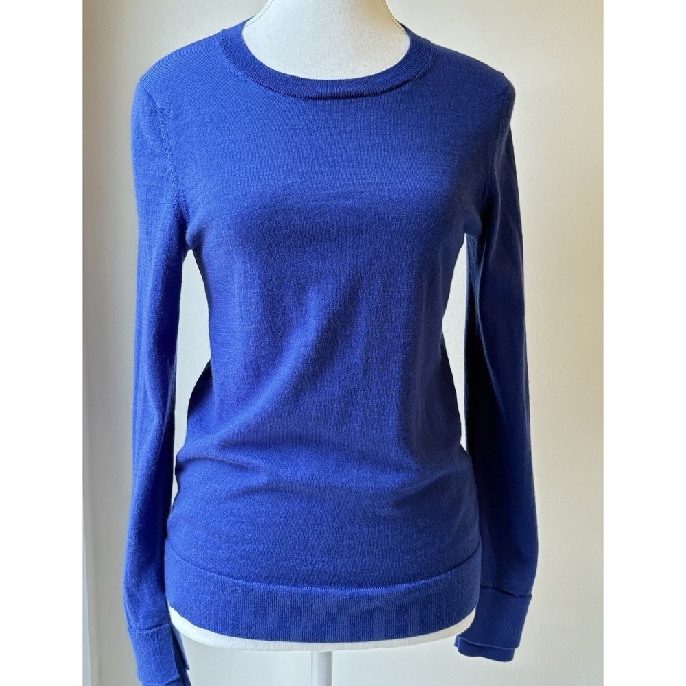 Banana Republic Merino Wool Sweater Small Blue Preppy Casual Office Academia